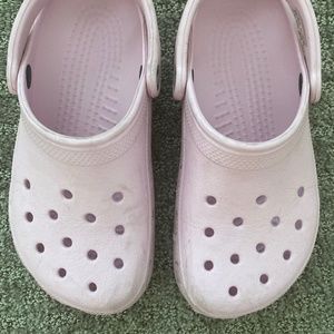 Pink crocs